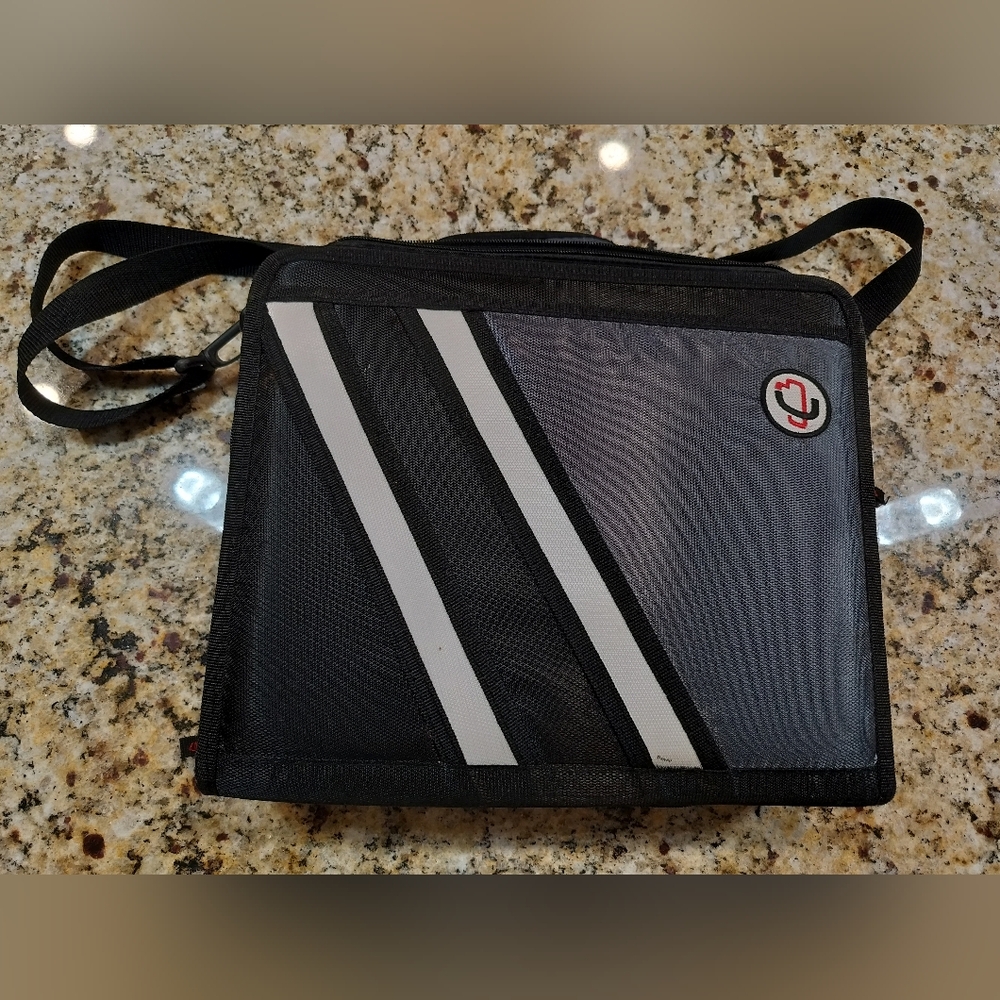 Case-it Z-Binder, 2in1, 1.5-Inch D-Ring Zipper, Grey, Black. Like New!
